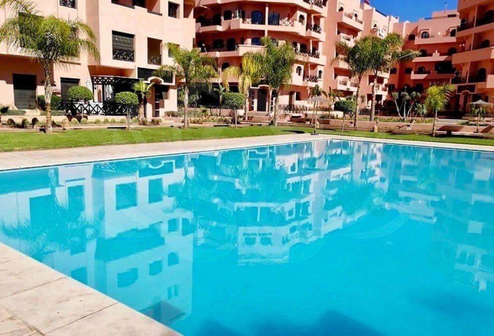 Un Moderne Chic Appartement Vue Sur Piscine Marrákes Kültér fotó